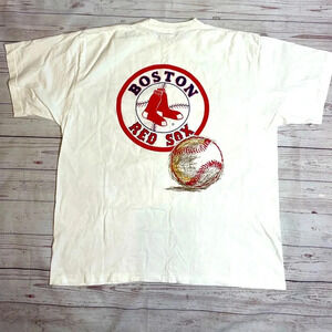 NOS 90s VTG Boston Red Sox Graphic T-shirt‎ Single Stitch Tshirt 2x USA Baseball